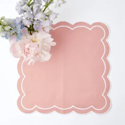 Best Mrs. Alice Pink Applique Napkins (Set Of 4)