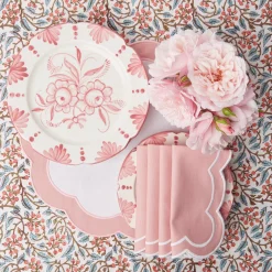 Best Mrs. Alice Pink Applique Napkins (Set Of 4)