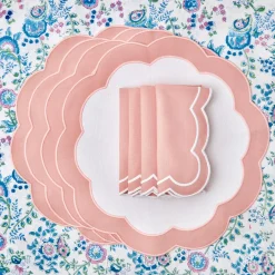 Best Mrs. Alice Pink Applique Napkins (Set Of 4)