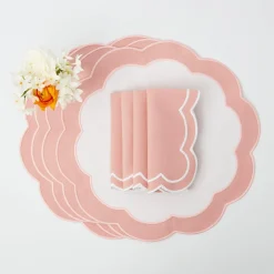 Online Mrs. Alice Pink Applique Placemats & Napkins (Set Of 4)