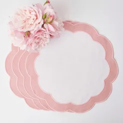 Clearance Mrs. Alice Pink Applique Placemats (Set Of 4)