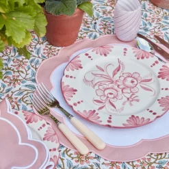 Clearance Mrs. Alice Pink Applique Placemats (Set Of 4)