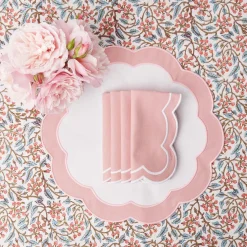 Clearance Mrs. Alice Pink Applique Placemats (Set Of 4)