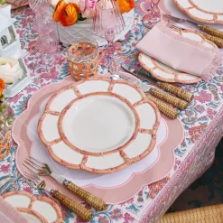 Clearance Mrs. Alice Pink Applique Placemats (Set Of 4)