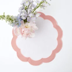 Clearance Mrs. Alice Pink Applique Placemats (Set Of 4)
