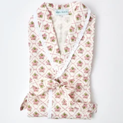 Best Mrs. Alice Pink Bouquet Dressing Gown