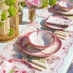 Clearance Mrs. Alice Pink Capri Lettuce Dinner Plate (Set Of 4)