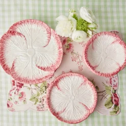 Clearance Mrs. Alice Pink Capri Lettuce Dinner Plate (Set Of 4)