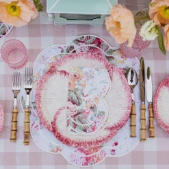 Clearance Mrs. Alice Pink Capri Lettuce Dinner Plate