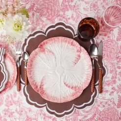 Clearance Mrs. Alice Pink Capri Lettuce Dinner Plate