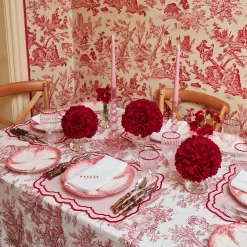 Clearance Mrs. Alice Pink Capri Lettuce Dinner Plate