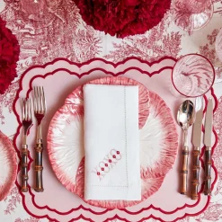 Clearance Mrs. Alice Pink Capri Lettuce Dinner Plate