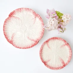 Outlet Mrs. Alice Pink Capri Lettuce Dinner Plate