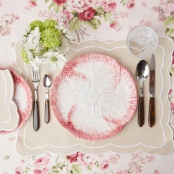 Online Mrs. Alice Pink Capri Lettuce Dinner Plate (Set Of 4)