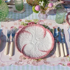 Online Mrs. Alice Pink Capri Lettuce Dinner Plate (Set Of 4)