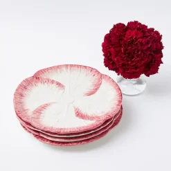 Online Mrs. Alice Pink Capri Lettuce Dinner Plate (Set Of 4)