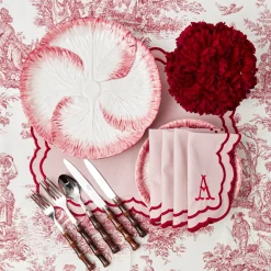 Discount Mrs. Alice Pink Capri Lettuce Dinner Plate (Set Of 4)