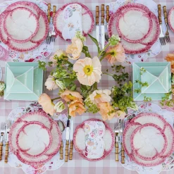 Outlet Mrs. Alice Pink Capri Lettuce Starter Plate (Set Of 4)