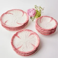 Outlet Mrs. Alice Pink Capri Lettuce Starter Plate (Set Of 4)