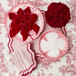 Outlet Mrs. Alice Pink Capri Lettuce Starter Plate (Set Of 4)