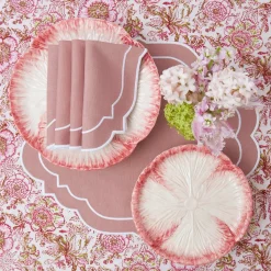 Outlet Mrs. Alice Pink Capri Lettuce Starter Plate (Set Of 4)