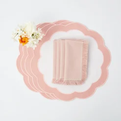Discount Mrs. Alice Pink Fringe Napkins (Set Of 4)