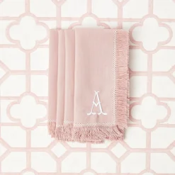 Discount Mrs. Alice Pink Fringe Napkins (Set Of 4)