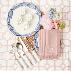 Discount Mrs. Alice Pink Fringe Napkins (Set Of 4)