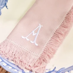 Discount Mrs. Alice Pink Fringe Napkins (Set Of 4)