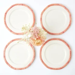 Discount Mrs. Alice Pink Geometric Bamboo Starter Plate (Set Of 4)