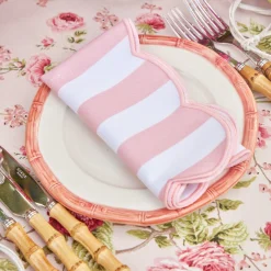 Outlet Mrs. Alice Pink Geometric Bamboo Starter Plate