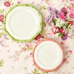 Outlet Mrs. Alice Pink Geometric Bamboo Starter Plate (Set Of 4)