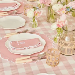 Clearance Mrs. Alice Pink Gingham Tablecloth