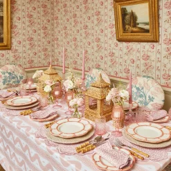 Hot Mrs. Alice Pink Leopard Ikat Tablecloth