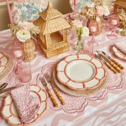 Hot Mrs. Alice Pink Leopard Ikat Tablecloth