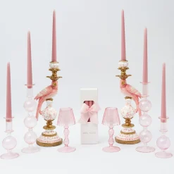 New Mrs. Alice Pink Parrot Candlescape