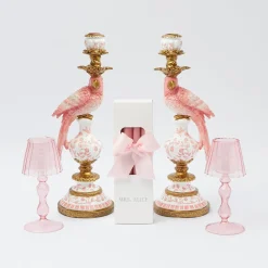 New Mrs. Alice Pink Parrot Candlescape