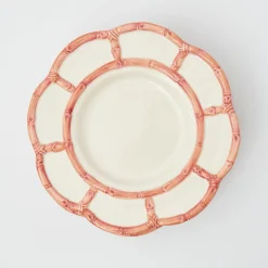 Hot Mrs. Alice Pink Petal Bamboo Dinner Plate