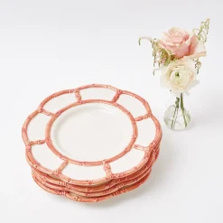 Discount Mrs. Alice Pink Petal Bamboo Dinner Plates (Set Of 4)