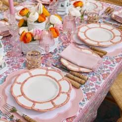 Outlet Mrs. Alice Pink Petal Bamboo Dinner & Starter Plates (Set Of 8)