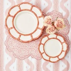 Discount Mrs. Alice Pink Petal Bamboo Dinner Plate