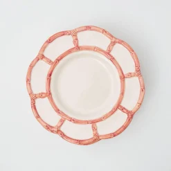 Mrs. Alice Pink Petal Bamboo Dinner Plates (Set Of 4)