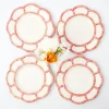 New Mrs. Alice Pink Petal Bamboo Starter Plates (Set Of 4)