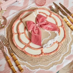 Online Mrs. Alice Pink Petal Bamboo Starter Plate