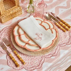 Best Mrs. Alice Pink Petal Bamboo Starter Plate