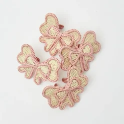 Online Mrs. Alice Pink Rattan Napkin Bow (Set Of 4)