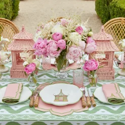 Best Mrs. Alice Pink Rattan Pagoda Lantern