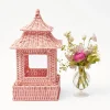 Discount Mrs. Alice Pink Rattan Pagoda Lantern