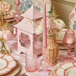 Clearance Mrs. Alice Powder Pink Pagoda Lantern