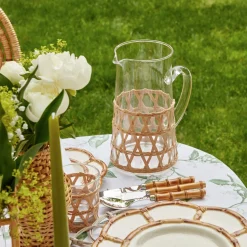Discount Mrs. Alice Raffia Water Glasses & Jug Set